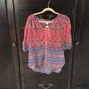 Sheer blouse with tags